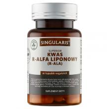 Zdjęcie produktu - Singularis Superior Kwas R-ALFA LIPONOWY (R-ALA), 60 kaps. KR&Oacute;TKA DATA 31.08.2026