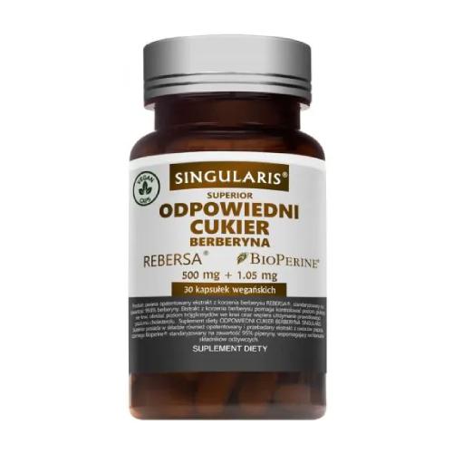 Zdjęcie produktu -  SINGULARIS Odpowiedni cukier Berberyna, 30 kapsułek