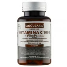 Zdjęcie produktu - SINGULARIS Witamina C1000+ Bioperine, 60 kapsułek