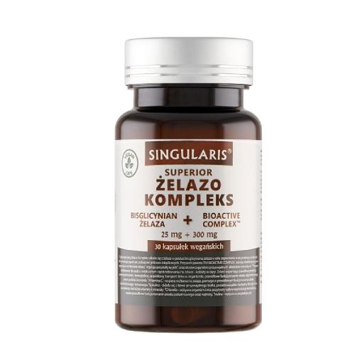 Zdjęcie produktu - SINGULARIS Superior Żelazo kompleks 25 mg + 300 mg, 30kaps.