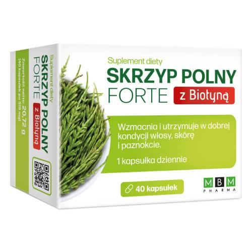 Zdjęcie produktu - Skrzyp Polny Forte z biotyną, 40 kaps.