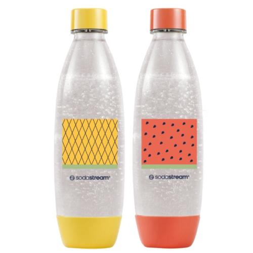 Zdjęcie produktu - SodaStream Butelki na wodę Fuse Water Pomelo ż&oacute;łta i koralowa, 2x1l