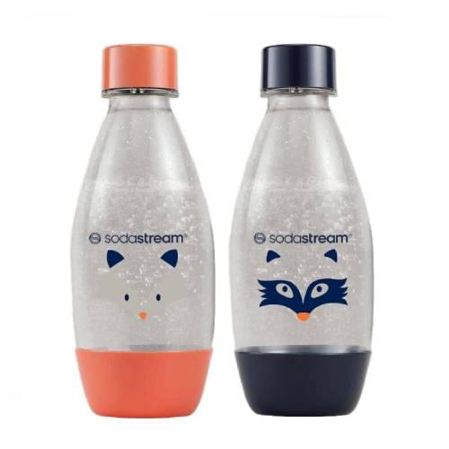 Zdjęcie produktu - SodaStream Butelki na wodę Fuse Little Heroes - koralowa i niebieska, 2x500ml USZKODZONY ZBIORCZY KARTON