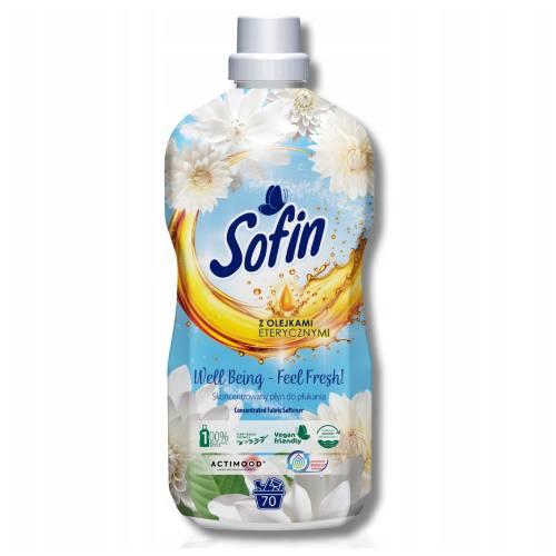 Zdjęcie produktu - SOFIN Well Being Feel Fresh Płyn do płukania tkanin z olejkami eterycznymi, 1,4 l