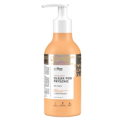 Zdjęcie produktu - so!flow by Vis Plantis Olejek pod prysznic pomarańcza i kardamon, 400ml