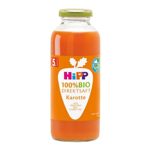 Zdjęcie produktu - HiPP BIO Sok 100 % Soczysta marchew dla niemowląt od 5. miesiąca życia, 330 ml