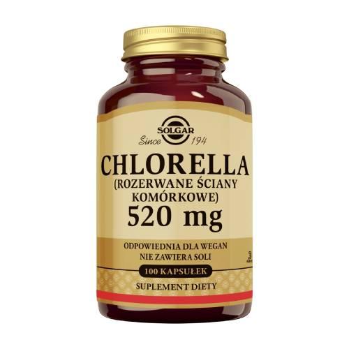 Zdjęcie produktu - Solgar Chlorella 520 mg, 100 kaps.