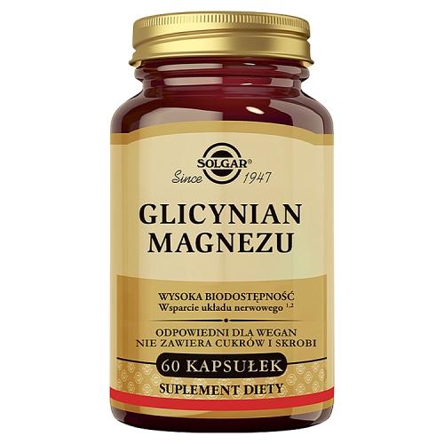 Solgar Glicynian magnezu, 60 kaps.