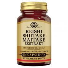 Zdjęcie produktu - SOLGAR Reishi Shiitake Maitake, 50 kapsułek