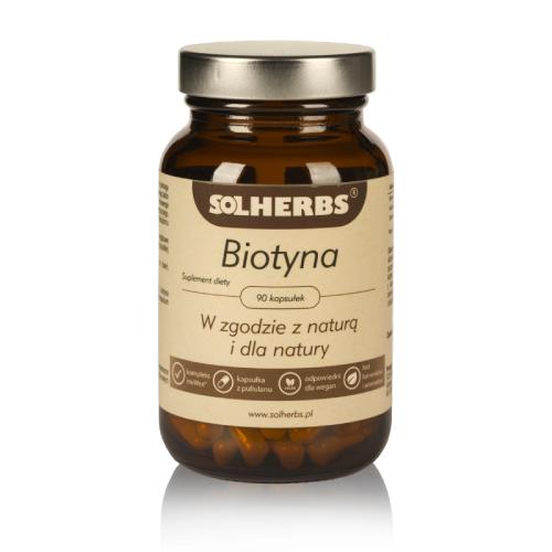Zdjęcie produktu - SOLHERBS Biotyna, 90kaps.
