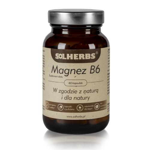 Zdjęcie produktu - SOLHERBS Magnez B6, 60kaps.