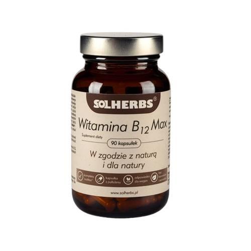 Zdjęcie produktu - SOLHERBS Witamina B12 Max, 90 kapsułek