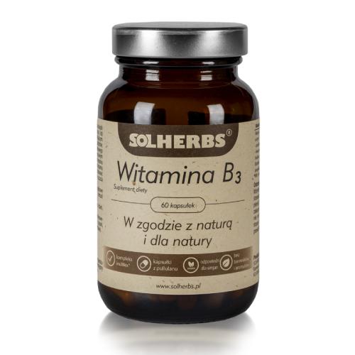 Zdjęcie produktu - SOLHERBS Witamina B3, 60kaps.