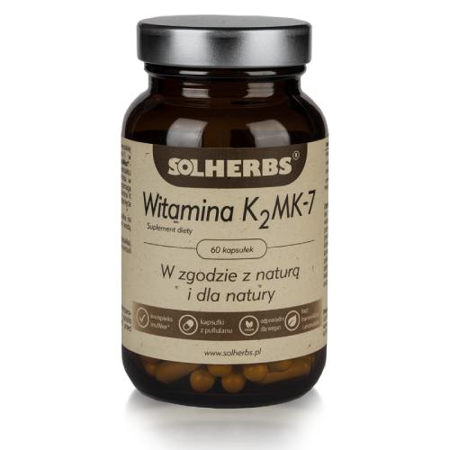 Zdjęcie produktu - SOLHERBS Witamina K2MK-7, 60 kapsułek	