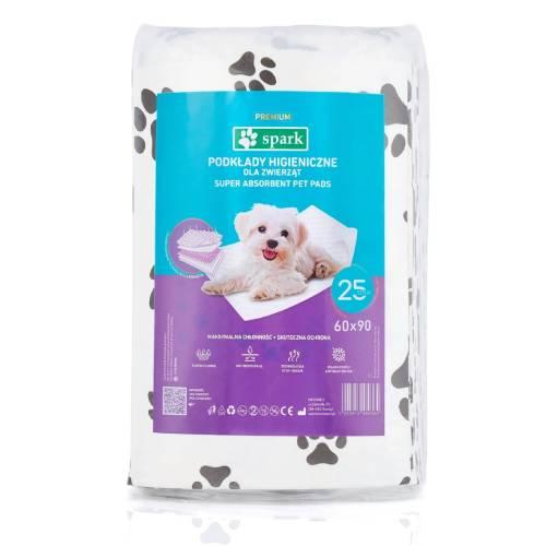 Zdjęcie produktu - Spark Higieniczne podkłady dla zwierząt 60x90 cm, 25 szt.