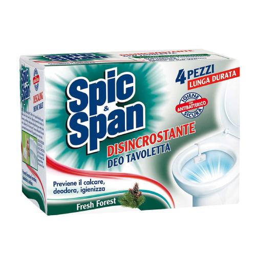 Zdjęcie produktu - SPIC & SPAN Fresh Forest Okamieniająca zawieszka do WC Leśna świeżość, 4 szt.