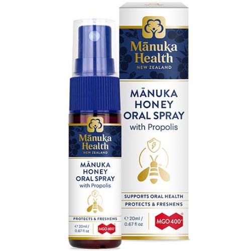 Zdjęcie produktu - Spray doustny z Miodem Manuka MGO 400+ i Propolisem BIO 30, 20 ml