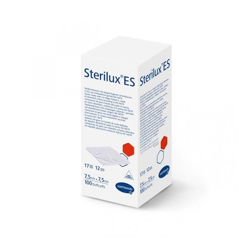 Zdjęcie produktu - Hartmann STERILUX ES Kompresy gazowe niejałowe 17-nitkowe 12-warstwowe 7,5cm x 7,5cm, 100sztuk
