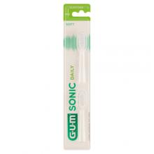 Zdjęcie produktu - Sunstar Gum Sonic Daily Wymienne końc&oacute;wki do szczoteczki sonicznej ActiVital białe, 2szt.