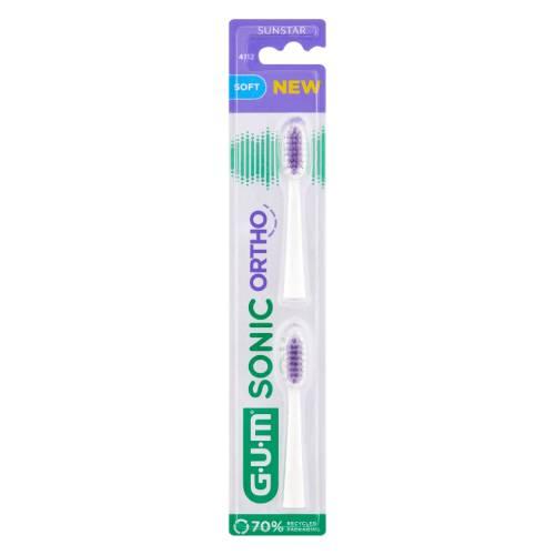 Zdjęcie produktu - Sunstar Gum Sonic Ortho gł&oacute;wki szczoteczki, 2 szt.