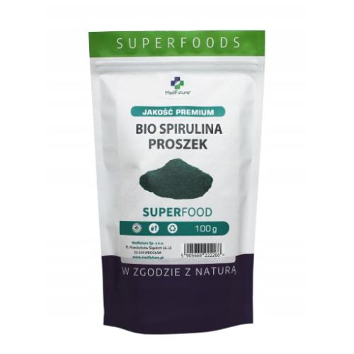 Zdjęcie produktu - MedFuture Super Food Bio Spirulina proszek, 100g