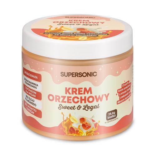 SUPERSONIC Krem orzechowy Crunchy Biała czekolada ze słonym karmelem, 160g