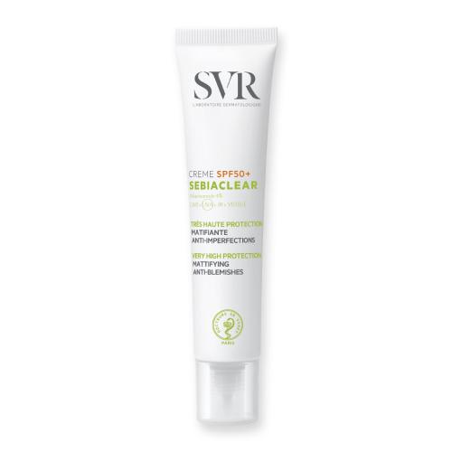 Zdjęcie produktu - SVR Sebiaclear Creme SPF 50+ Ochronny krem do twarzy do sk&oacute;ry tłustej i trądzikowej, 40 ml