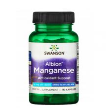Zdjęcie produktu - SWANSON Albion Chelat Manganu 10mg, 180 kapsułek