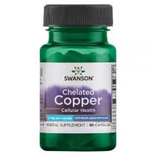 Zdjęcie produktu - SWANSON Albion Chelated Copper Chelat miedzi 2mg - 60 kapsułek 