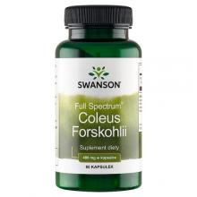 Zdjęcie produktu - SWANSON FS Coleus Forskohlii Pokrzywa indyjska 400mg, 60 kapsułek