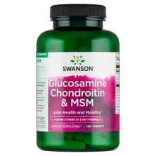 Zdjęcie produktu - Swanson Glukozamina Chondroityna MSM, 120 tabl.