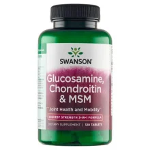 Zdjęcie produktu - SWANSON Glukozamina, Chondroityna & MSM, 120 tabletek
