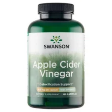 Zdjęcie produktu - Swanson High Potency Apple Cider Vinegar Ocet jabłkowy 625mg, 180 kaps.
