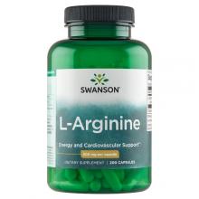 Zdjęcie produktu - SWANSON L-ARGININA 500mg - 200 kapsułek 