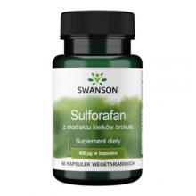 Zdjęcie produktu - SWANSON Sulforafan 400mcg, 60 kapsułek wegetariańskich 