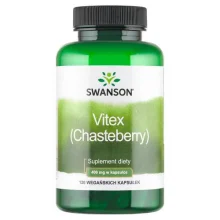Zdjęcie produktu - SWANSON Vitex (Chasteberry) Niepokalanek pospolity 400 mg, 120 kaps.