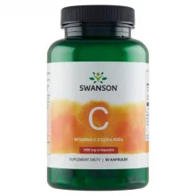 Zdjęcie produktu - Swanson Witamina C 1000 + dzika r&oacute;ża, 90 kaps.