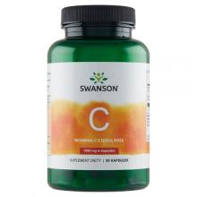 Zdjęcie produktu - Swanson Witamina C 1000 + dzika r&oacute;ża, 90 kaps.