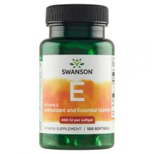 Zdjęcie produktu - SWANSON Witamina E naturalna 400IU - 100 kaps.