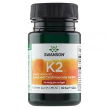 Zdjęcie produktu - SWANSON Witamina K2 naturalna 50mcg - 30 kapsułek żelowych 