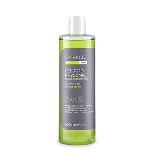 Zdjęcie produktu - Sylveco Pure Line Men Kojąco-regenerujący żel pod prysznic 3w1, 400 ml