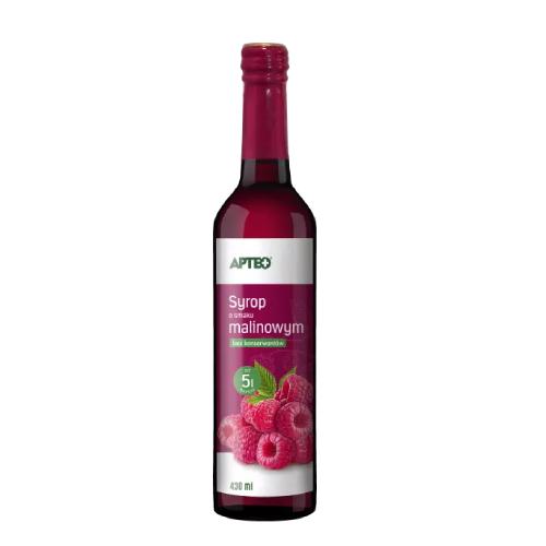 Zdjęcie produktu - Syrop o smaku malinowym APTEO, 430ml