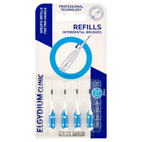 Zdjęcie produktu - Elgydium Clinic Refills Wkłady do szczoteczki międzyzębowej 0,8 mm, 4 szt.