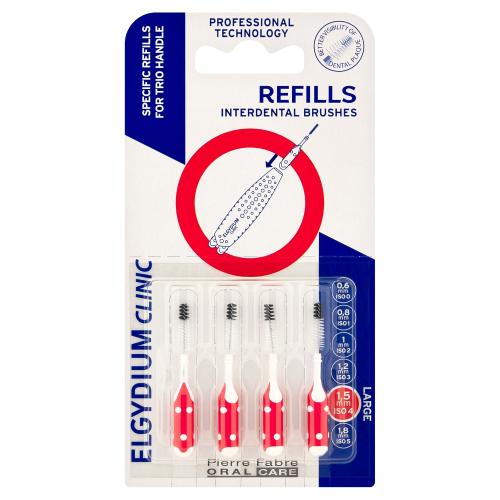 Zdjęcie produktu - Elgydium Clinic Refills Wkłady do szczoteczki międzyzębowej 1,5 mm, 4 szt.