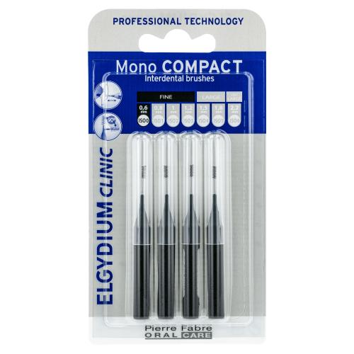 Zdjęcie produktu - Elgydium Clinic Mono Compact Szczoteczka do przestrzeni międzyzębowych 0,6 mm, 4 szt.