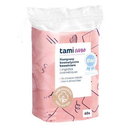 Zdjęcie produktu - TAMI Care Bawełniane kompresy kosmetyczne, 60szt.