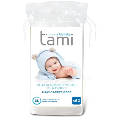 Zdjęcie produktu - TAMI My Baby Płatki kosmetyczne dla dzieci i niemowląt, 60szt.