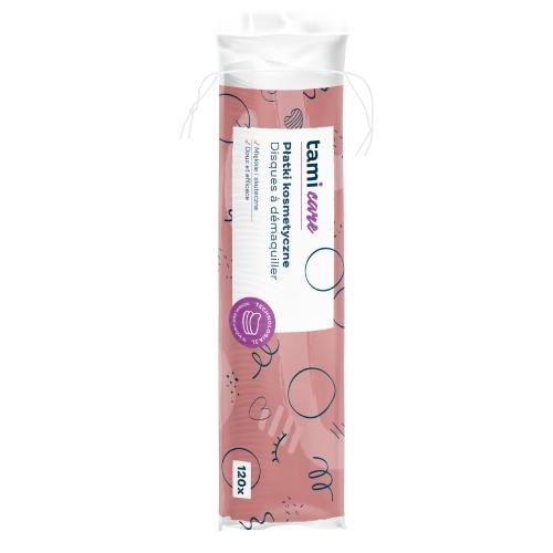 Zdjęcie produktu - TAMI Care Okrągłe płatki kosmetyczne, 120szt.