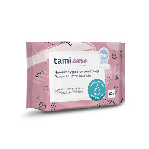 TAMI Care Nawilżany papier toaletowy spłukiwalny, 60szt.