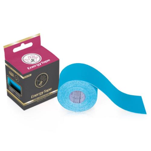 Zdjęcie produktu - Taśma kinezjologiczna Energy Premium nylonowa niebieska 5 cm x 5 m
